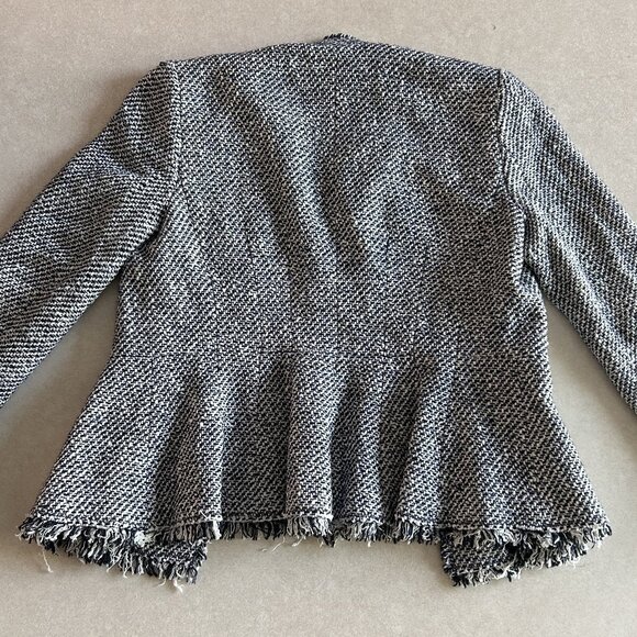 Rebecca Taylor Lurex Tweed Peplum Knit Blazer Jacket ASO Clary Fray - Picture 8 of 15